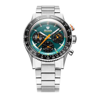 Chronoking Racing Green Watch with Interchangeable Bezels - Nivada Grenchen