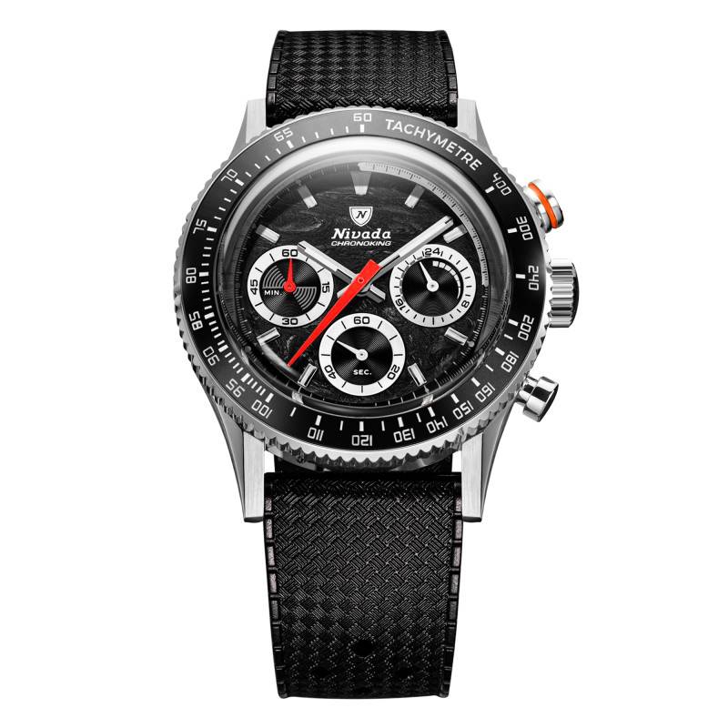 Chronoking Racing Black Watch with Interchangeable Bezels - Nivada Grenchen