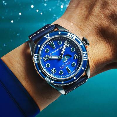 Fleuss Automatic Nessie Pearl Diver Limited Edition Watch - SP-5168-01 - Nessie Blue - Spinnaker