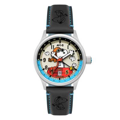 Montre Hawker Hurricane Kent Gmt Automatic Peanuts Snoopy Flying Ace Limited Edition - AV-4136-03 - Cream brigade - Avi-8