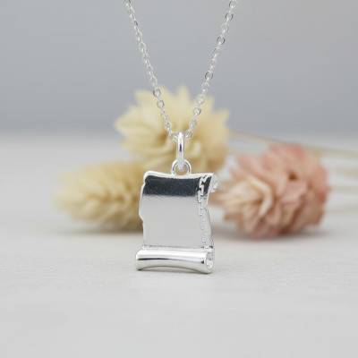 Pendentif Parchemin en Argent 925 - Emanessence