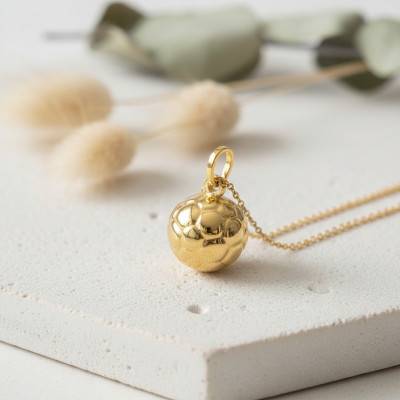 Pendentif ballon de foot Or Jaune 750 - Emanessence