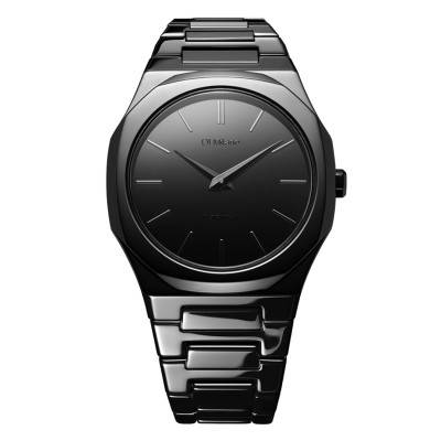 Ultra Thin Black Mirror 38 mm Watch UTBU09 - D1 Milano