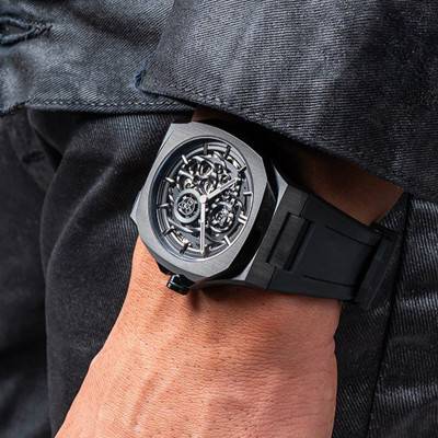Skeleton Jet Black Watch SKRJ17 - D1 Milano