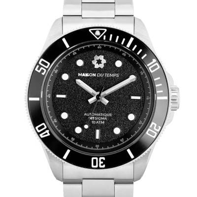 MTSigma Black Bezel Steel Watch - Maison du Temps