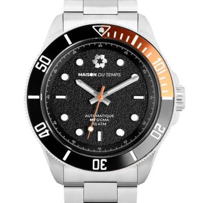 Montre MTSigma Lunette Noire/Orange Acier - Maison du Temps
