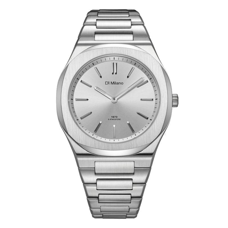 D1 Milano Ultra Thin Groovy Silver 39 mm Watch UHBJ02 - D1 Milano