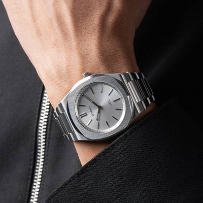 D1 Milano Ultra Thin Groovy Silver 39 mm Watch UHBJ02 - D1 Milano