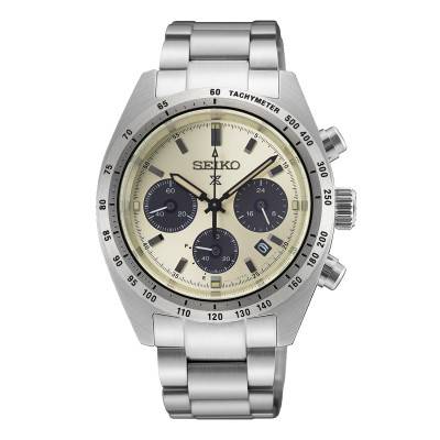 Montre Prospex Solar Homme Speedtimer 39 European Car Design Cream Edition limitée SSC959P1 - Seiko