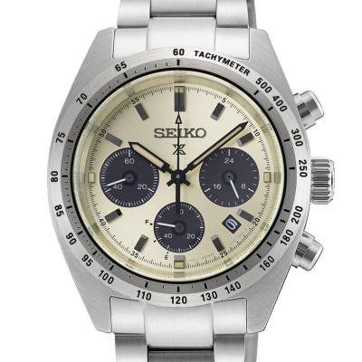 Montre Prospex Solar Homme Speedtimer 39 European Car Design Cream Edition limitée SSC959P1 - Seiko