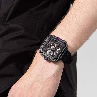 Montre Série X Gorilla - Neon Purple X011-BLPL-W25BK - Ciga Design