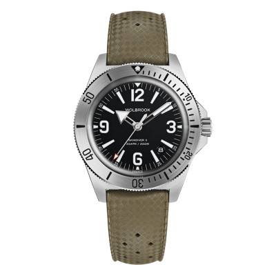 Montre Skindiver II Automatic Dive - White Lum & Black Dial - Wolbrook