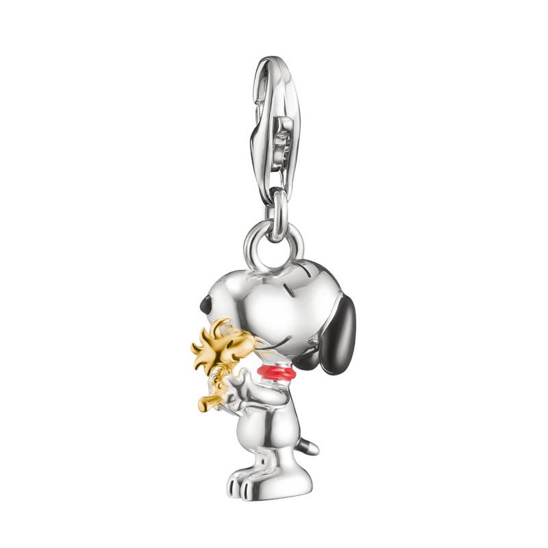 925 Silver 750 Gold-Plated Snoopy & Woodstock Friends Peanuts Charm Pendant - 2228-427-7 - Thomas Sabo