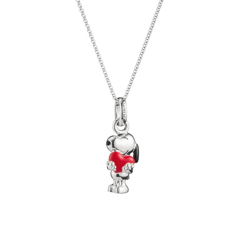 925 Sterling Silver & Enamel Peanuts Snoopy Heart Necklace, 40 cm to 45 cm Length - KE2354-664-10 - Thomas Sabo