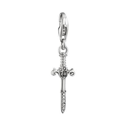 925 Silver & Cubic Zirconia True Romance Original Sword Charm Pendant - 2231-643-11 - Thomas Sabo