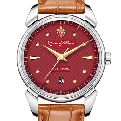 Cuervo y Sobrinos Historiador Tradición Burgundy 3195.1TBY Watch - Cuervo y Sobrinos