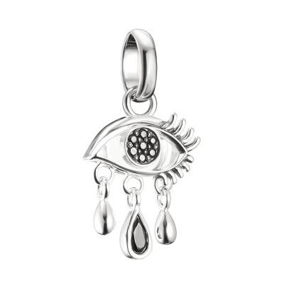 925 Silver & Cubic Zirconia Black Tears Charm Connect Pendant - CC1319-643-11 - Thomas Sabo