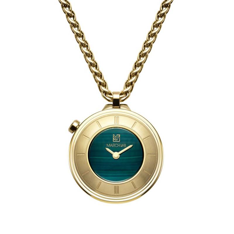 Lady Volante Sautoir Malachite Watch - March LAB