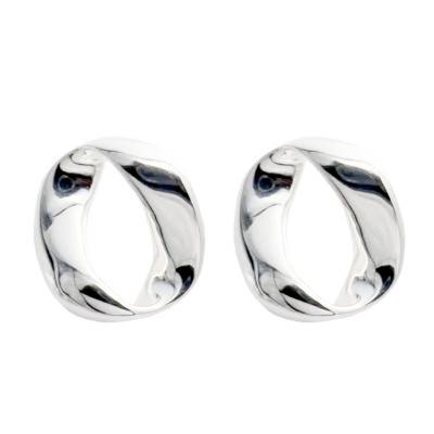 925 Silver Curb Chain Earrings - Artemis