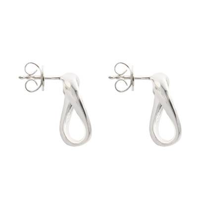 925 Silver Curb Chain Earrings - Artemis