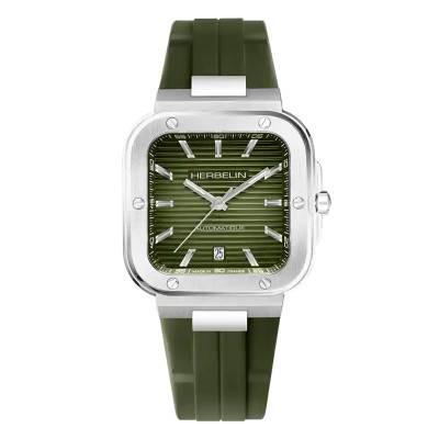 Montre Cap Camarat Square Automatique Kaki 1646A116CK - Herbelin