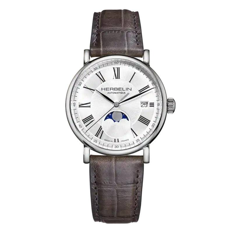 Herbelin Inspiration Automatic 38mm Moon Phase Watch 2847AP08GR - Herbelin