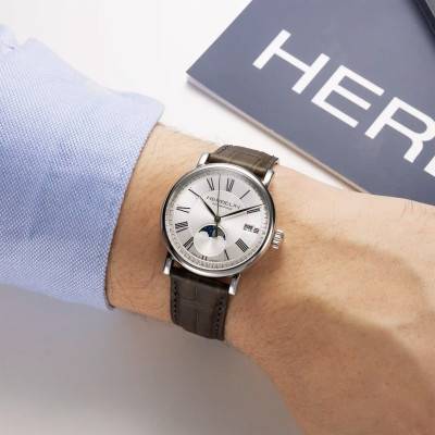 Herbelin Inspiration Automatic 38mm Moon Phase Watch 2847AP08GR - Herbelin