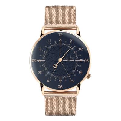 12H Louis Rose Gold & Blue Milanese Rose Gold Watch 36mm - Gustave & Cie
