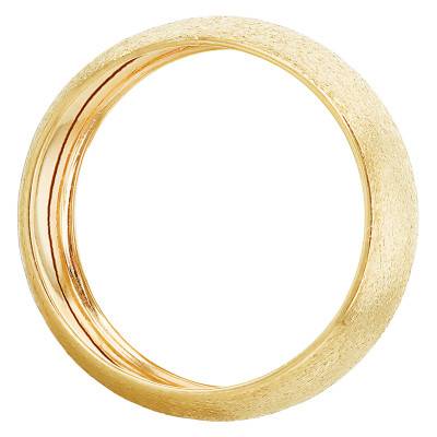 Bague Givrée Satinée en Or Jaune 375 - Emanessence
