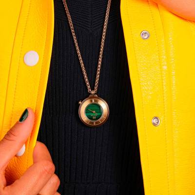 Lady Volante Sautoir Malachite Watch - March LAB