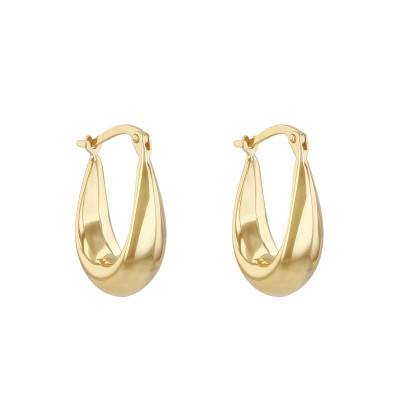 Boucles d'Oreilles Créoles Coniques en Or Jaune 375 - Emanessence