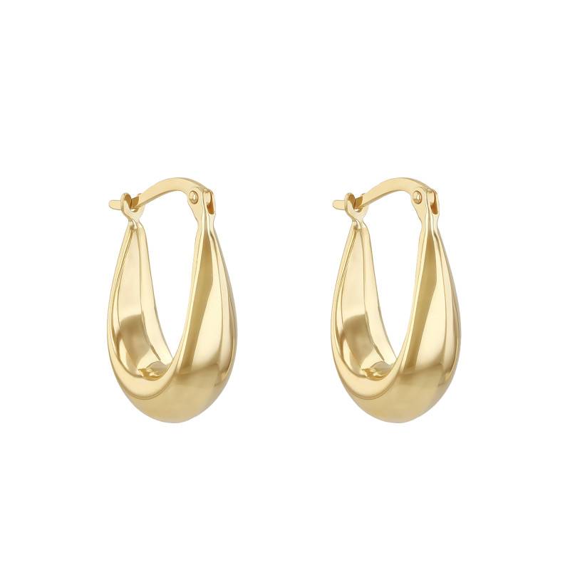 Conical Hoop Earrings in 375/1000 Yellow Gold - Emanessence