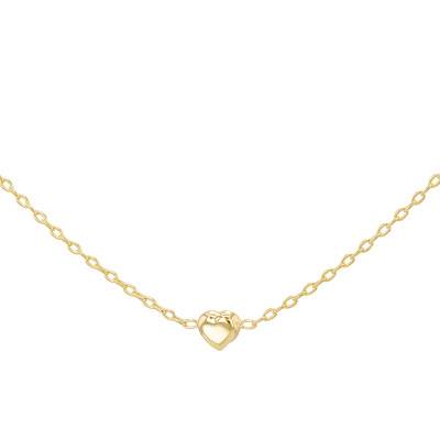 Collier 3 Coeurs en Or Jaune 375, Longueur de 43 cm à 46 cm - Emanessence