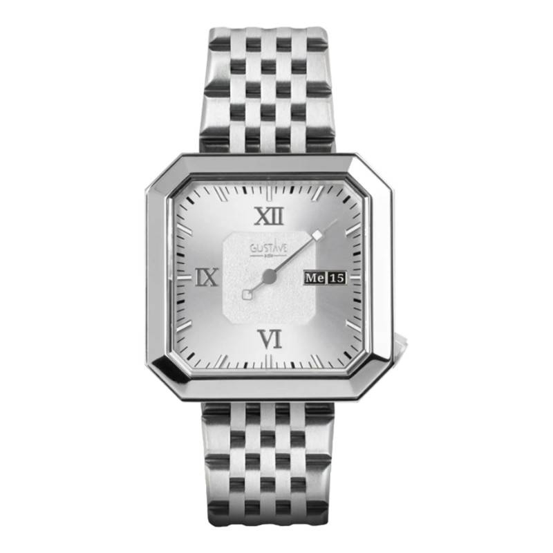 12H Marie Silver & White Steel Silver Watch 34mm - Gustave & Cie