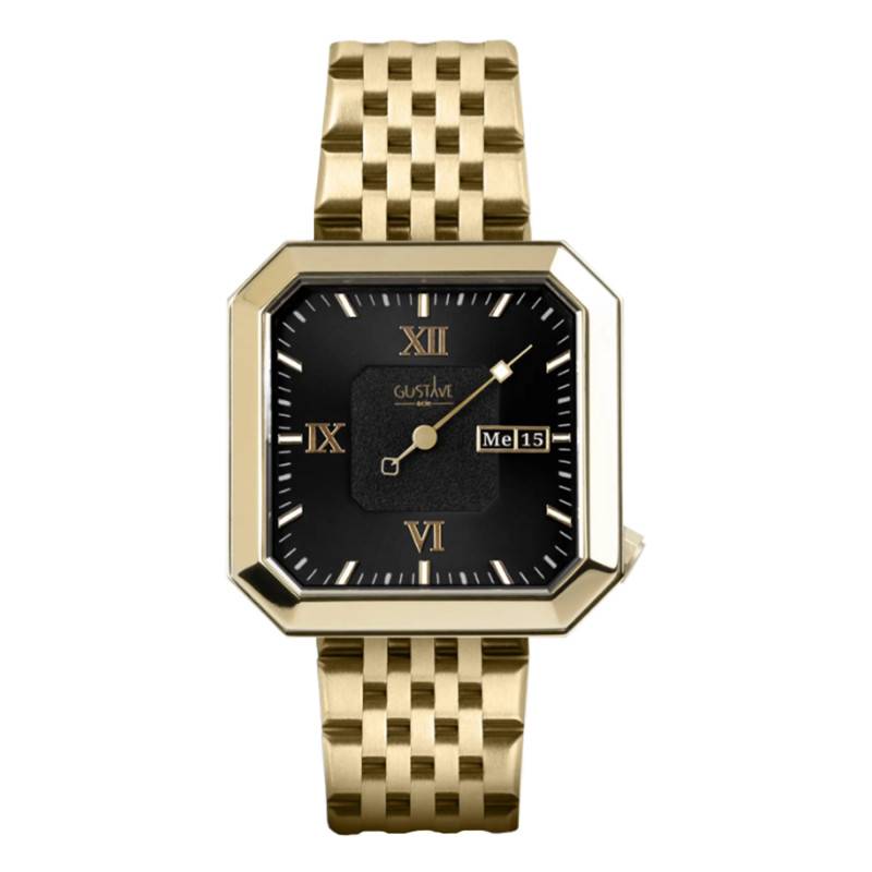 12H Marie 750/1000 Gold & Black Steel Gold Watch 34mm - Gustave & Cie