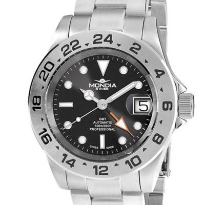 Montre Icon Legend Automatic GMT MS-225-SS-03BK-OY - Mondia
