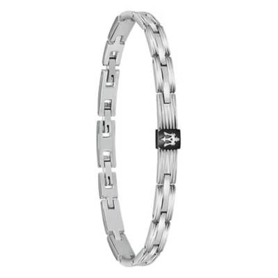 Two-Tone Steel Iconic Bracelet, Length 18 cm to 22 cm - JM420ATK04 - Maserati