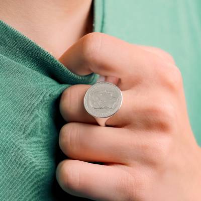 925 Silver Napoléon III 20F Coin Replica Signet Ring - Imperium