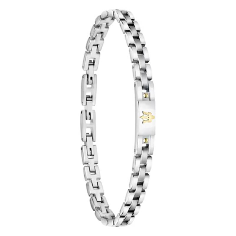 Iconic Two-Tone Steel Bracelet, Length 19 cm to 22 cm - JM420ATH05 - Maserati