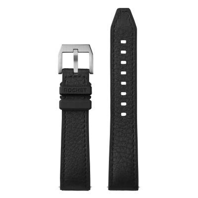 Hybrid Cordoba Black Watch Strap - Width 20mm or 22mm - Bracelet Rochet