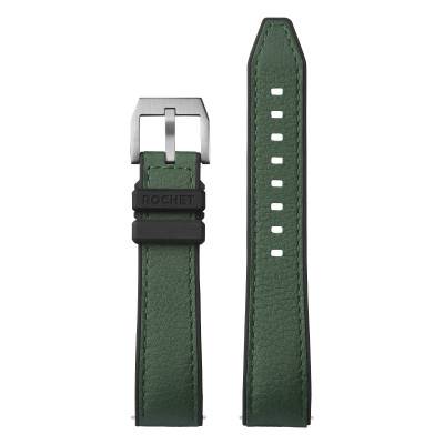 Hybrid Cordoba Empire Green Watch Strap - Width 20mm or 22mm - Bracelet Rochet