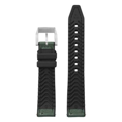 Bracelet de montre Hybrid Cordoba Vert Empire - Largeur 20mm ou 22mm - Bracelet Rochet