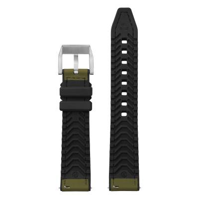Bracelet de montre Hybrid Sahara Kaki - Largeur 20mm ou 22mm - Bracelet Rochet