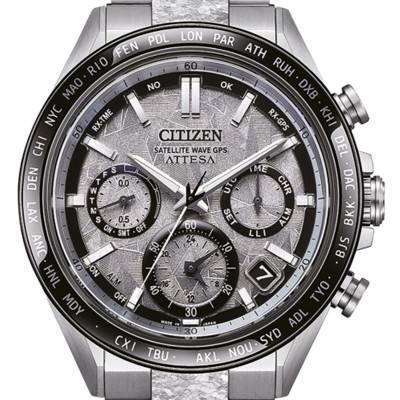 Montre Attesa Satellite Wave Platinium Recrystalized Titanium Limited CC4076-65A - Citizen