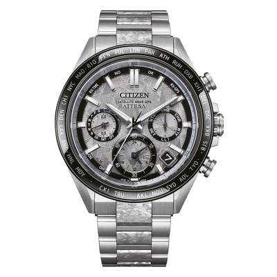 Montre Attesa Satellite Wave Platinium Recrystalized Titanium Limited CC4076-65A - Citizen