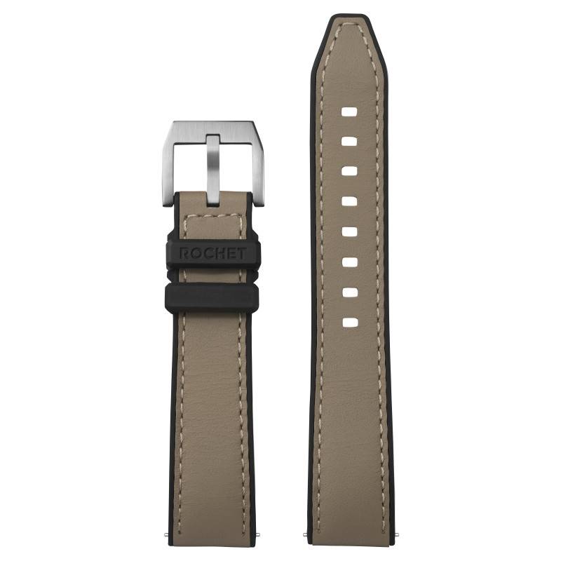 Hybrid Sahara Taupe Watch Strap - Width 20mm or 22mm - Bracelet Rochet