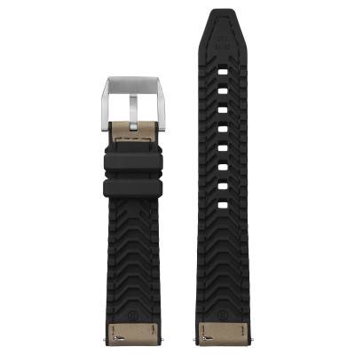 Hybrid Sahara Taupe Watch Strap - Width 20mm or 22mm - Bracelet Rochet