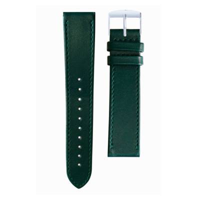 Bracelet de montre Cuir Vert Émeraude Surpiqué - Gustave & Cie