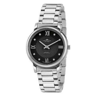 Montre Elegance Classic Lady Diamonds MS-202-SS-BKD-CM - Mondia