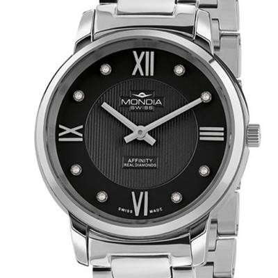 Montre Elegance Classic Lady Diamonds MS-202-SS-BKD-CM - Mondia